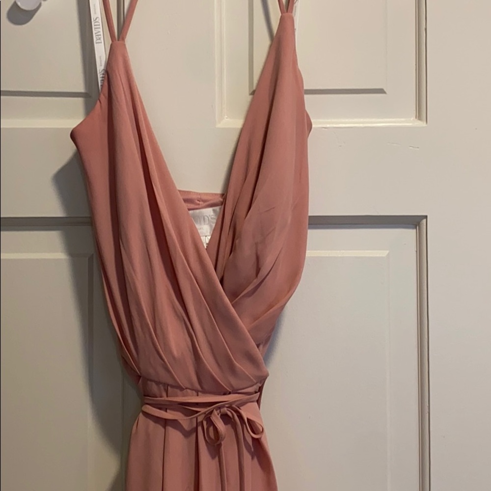 David’s Bridal Dbl-strap Long Georgette Bridesmaid